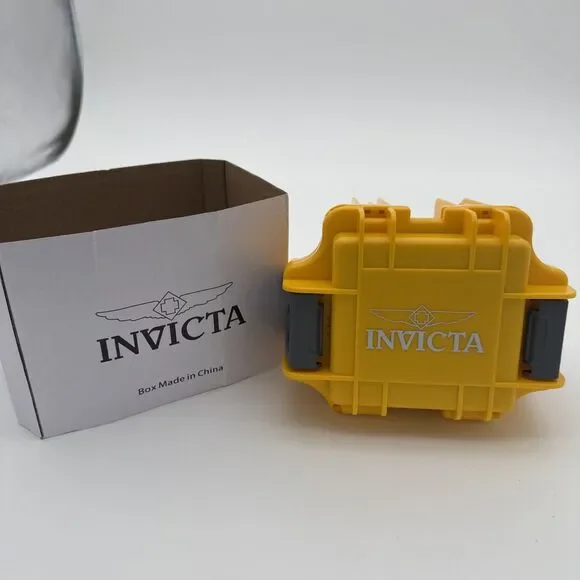 NEW Invicta Single Slot Impact Resistant Yellow Collector Diver Case Watch Box - Picture 1 of 8